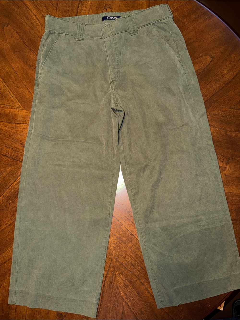 Chaps Olive Green Cropped Corduroy Pants